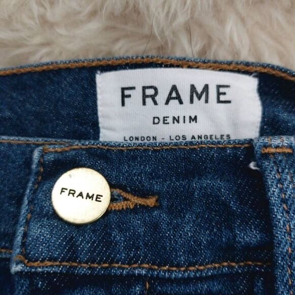 Frame Denim Le High Skinny Distressed Shorts Size 26 - Picture 6 of 8